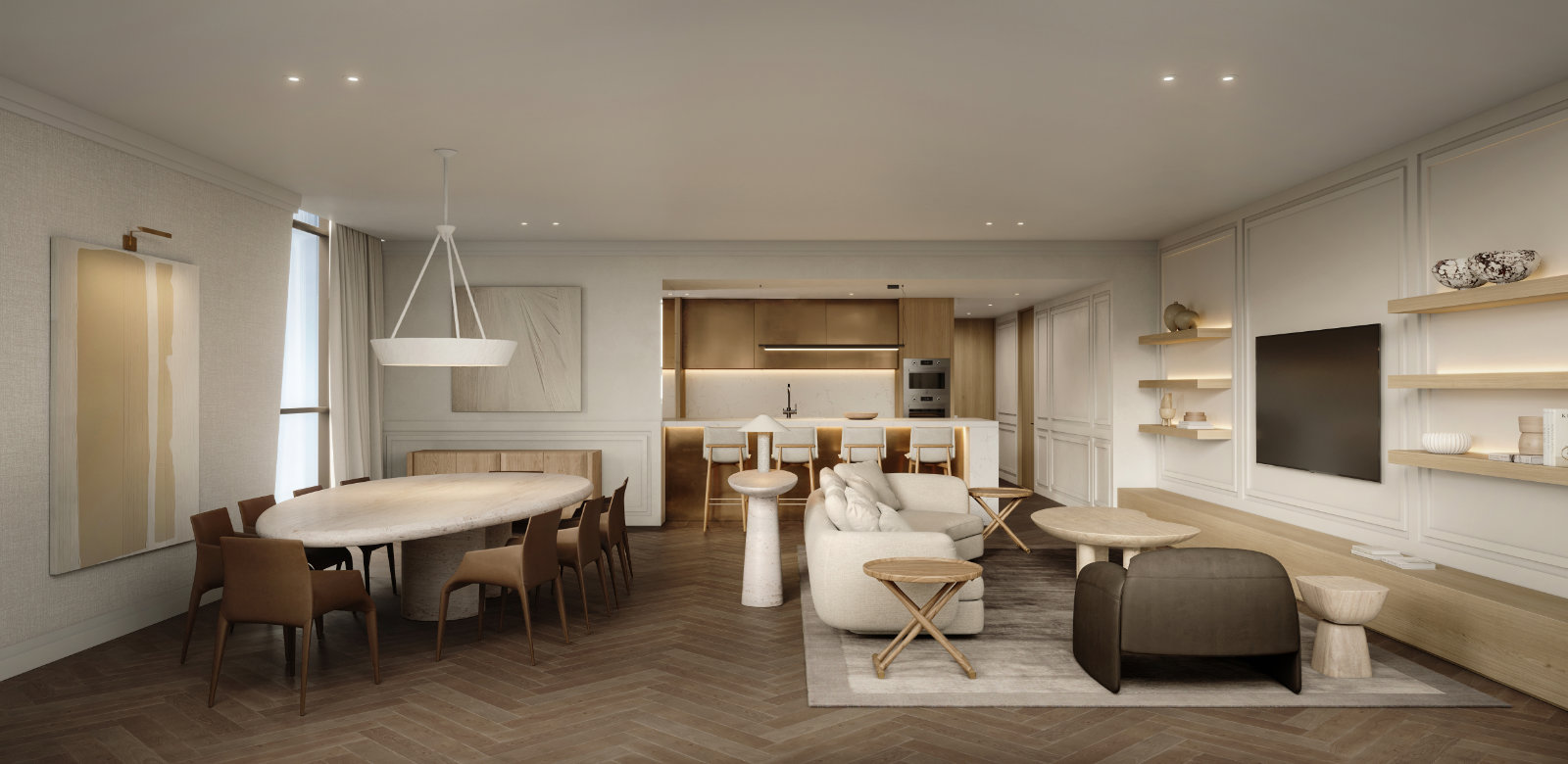 Torre A — Sala, comedor y cocina