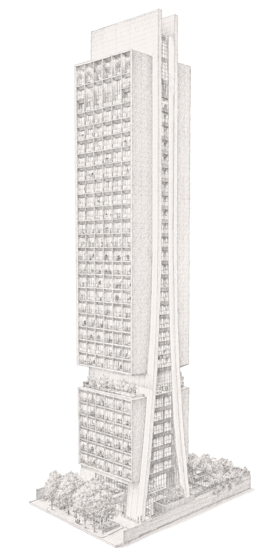 Torre A — Isométrico