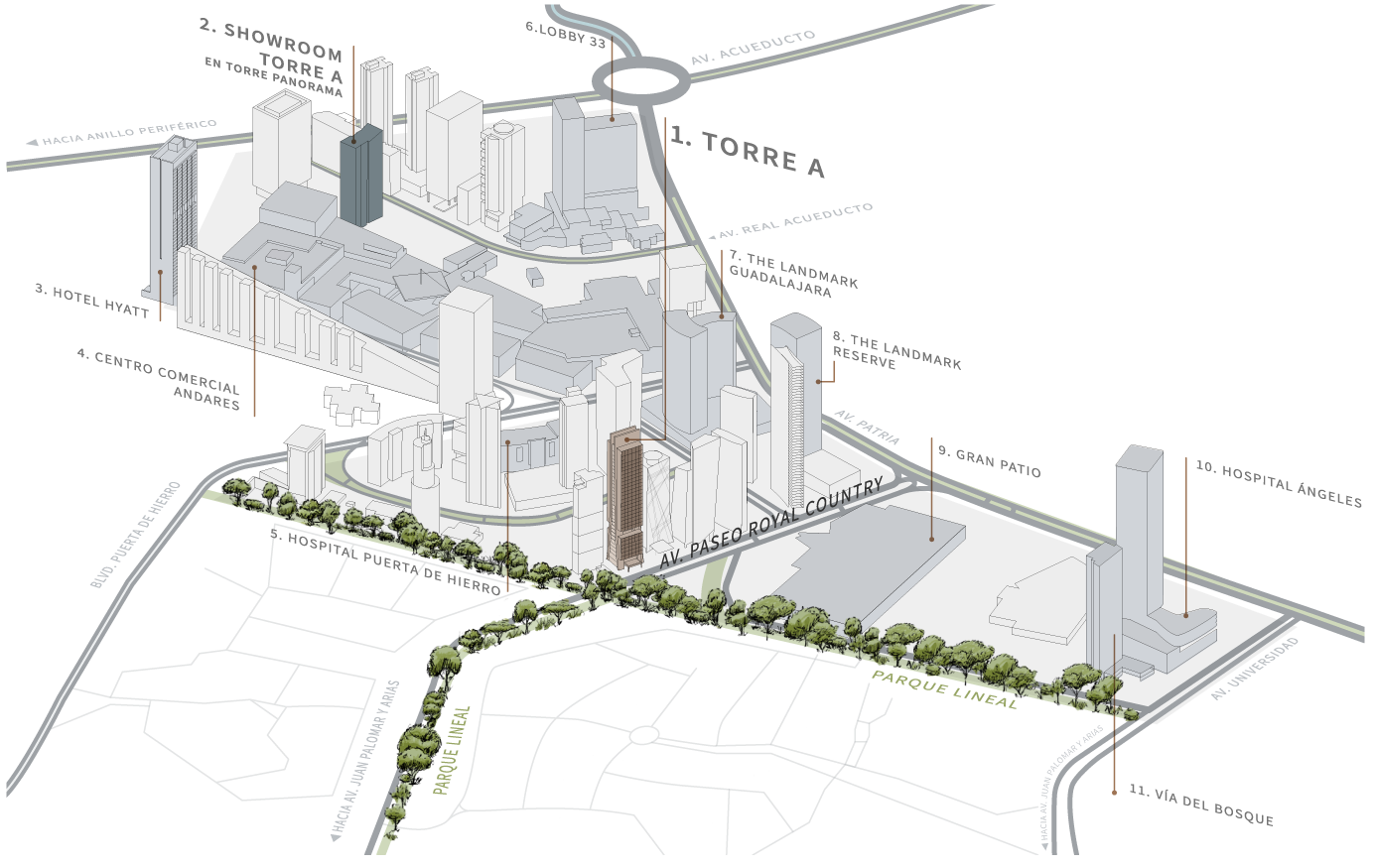Torre A — Mapa de Equipamiento Urbano